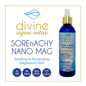 Divine Aqua Vitae 24k gold topical magnesium, fast acting, highly absorbant, non-greasy, triple magnesium